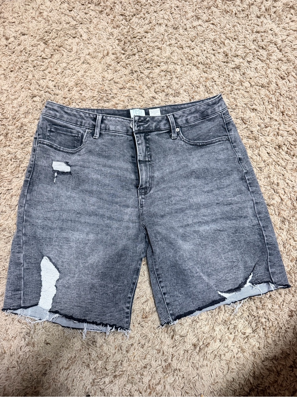 Gray Denim Jeans with Faded Finish - Picture 2 of 3
